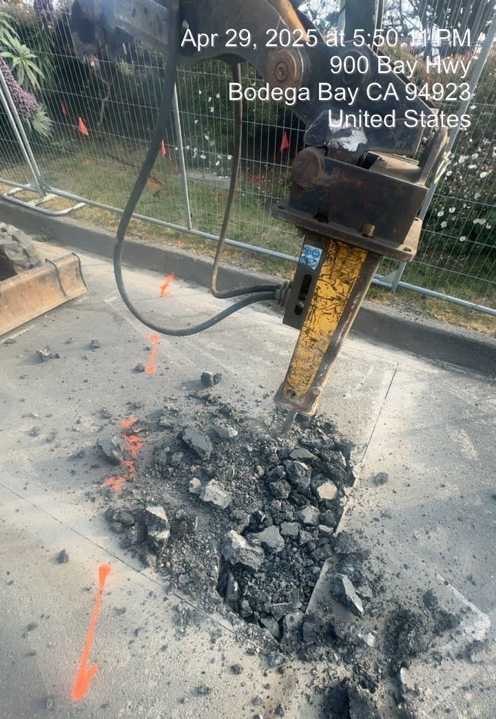 Jackhammer work detail