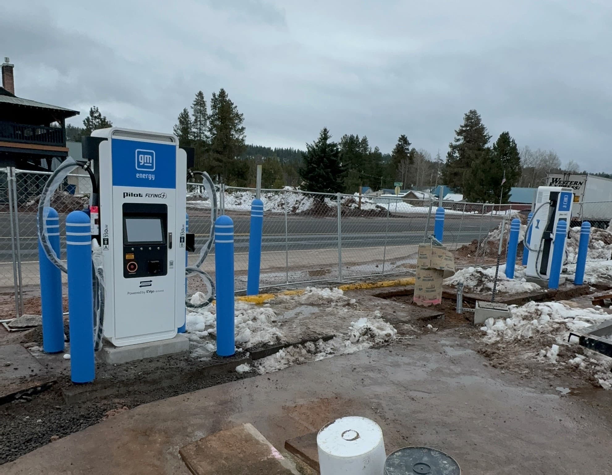 EV charging station exterior