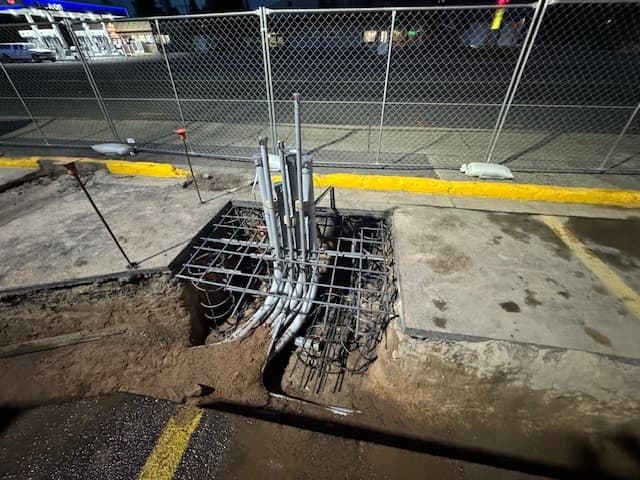 Trench nearing completion