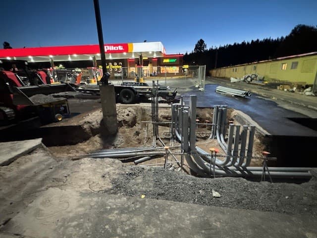Trench excavation progress