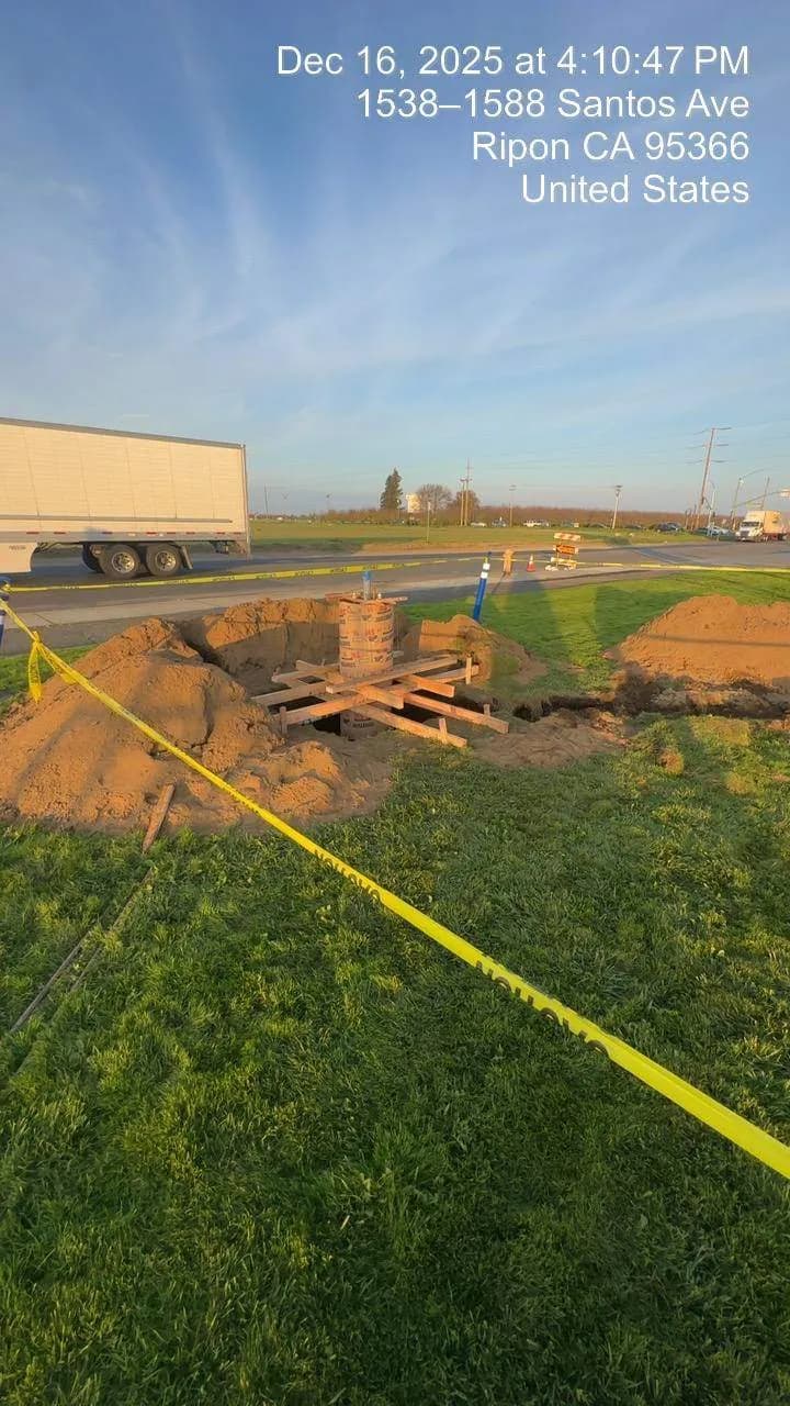 Trench near completion