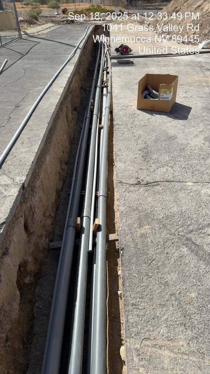 Trench nearing final section