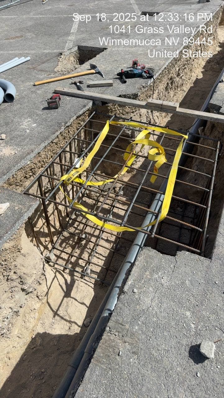 Open trench detail