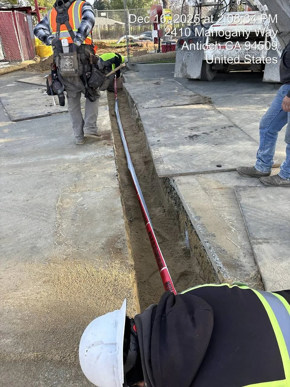 Trench excavation for EV power lines