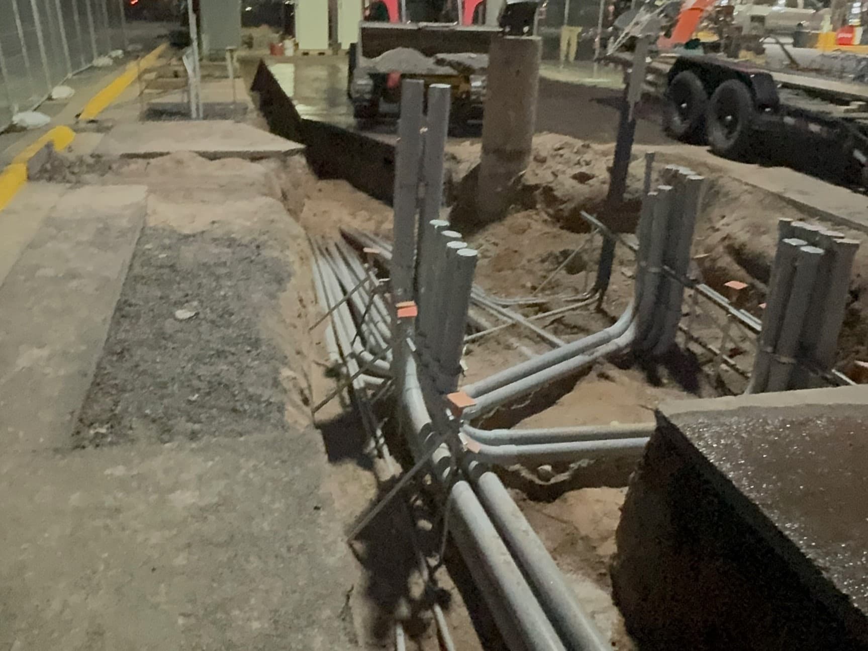 Deep trench for conduit