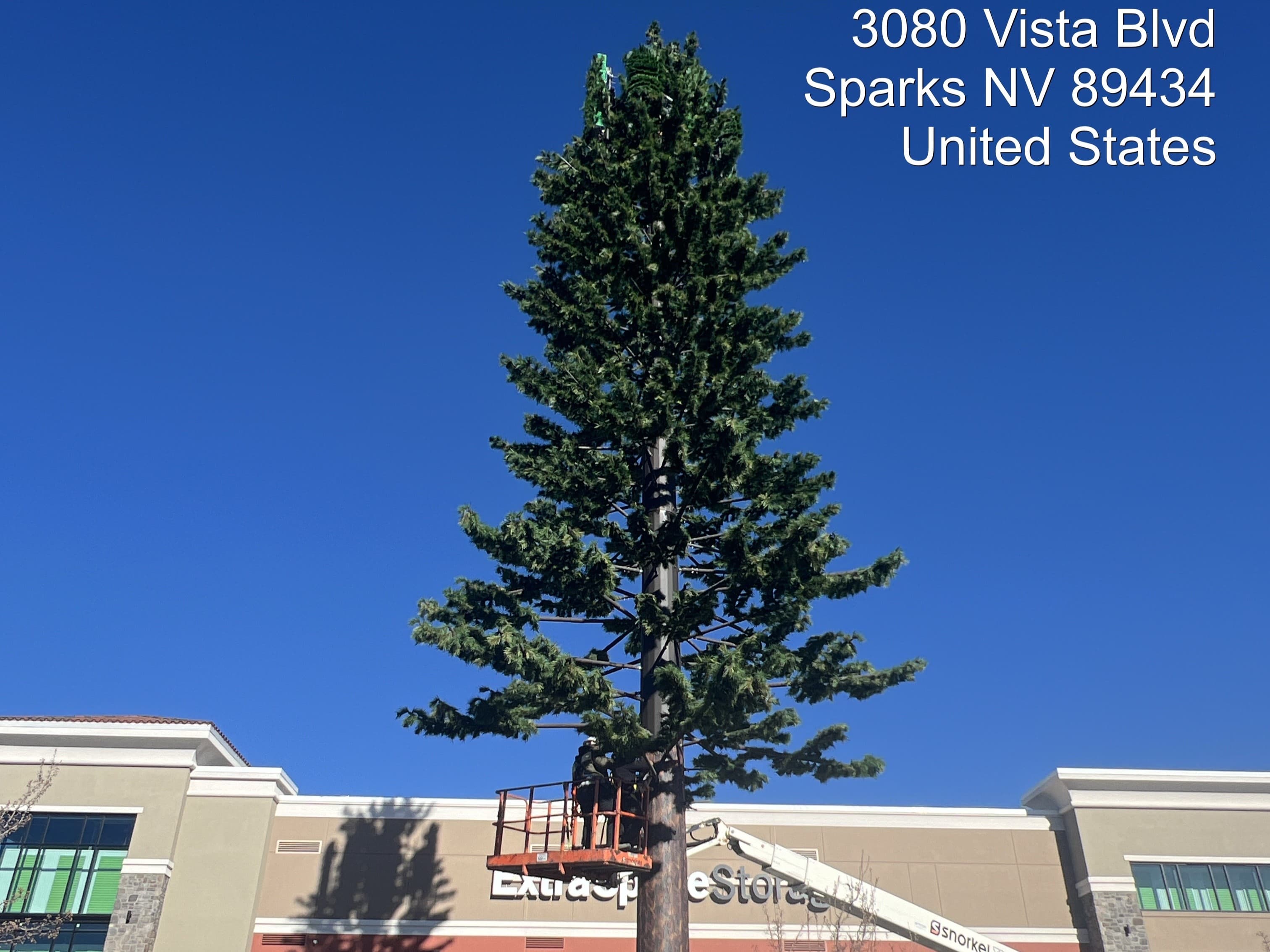 Tower assembly in progress