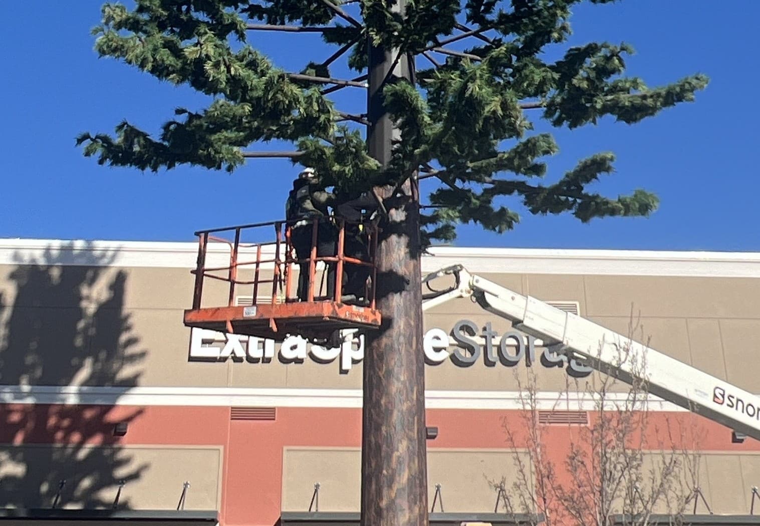 Crane lifting tower section